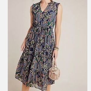 Anthropologie Multicolor Paisley Dress